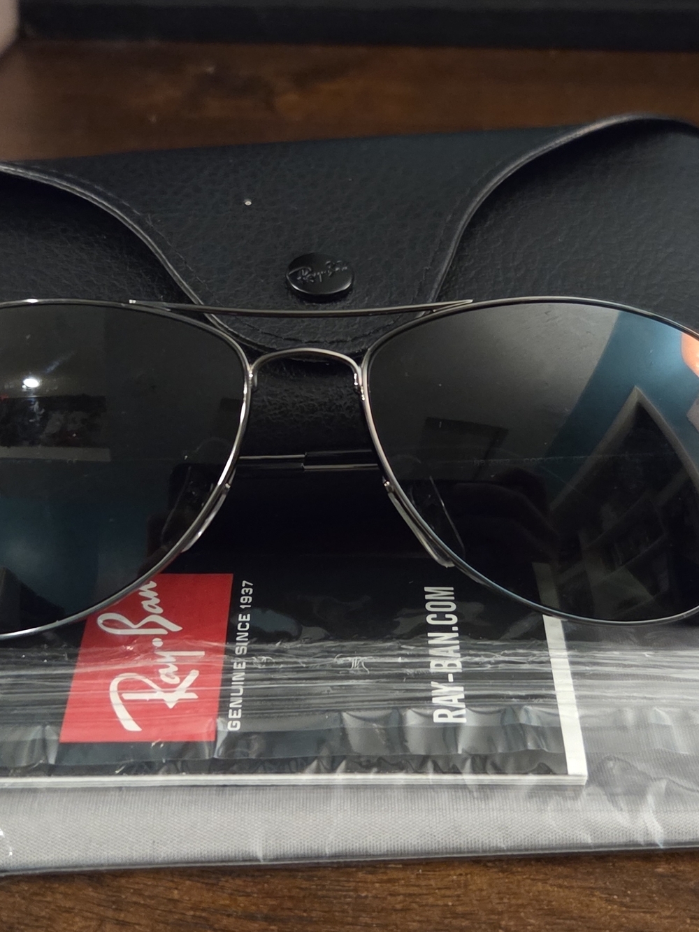Black Ray Ban Cockpit Sunglasses Men's